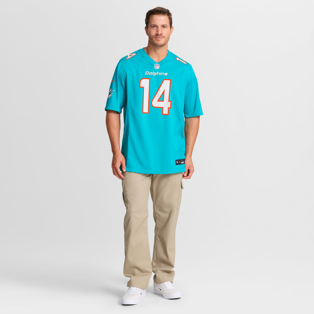 Quinn Ewers Miami Dolphins Nike Team Game Jersey - Aqua Official NFL Team Apparel Football Fan Gear