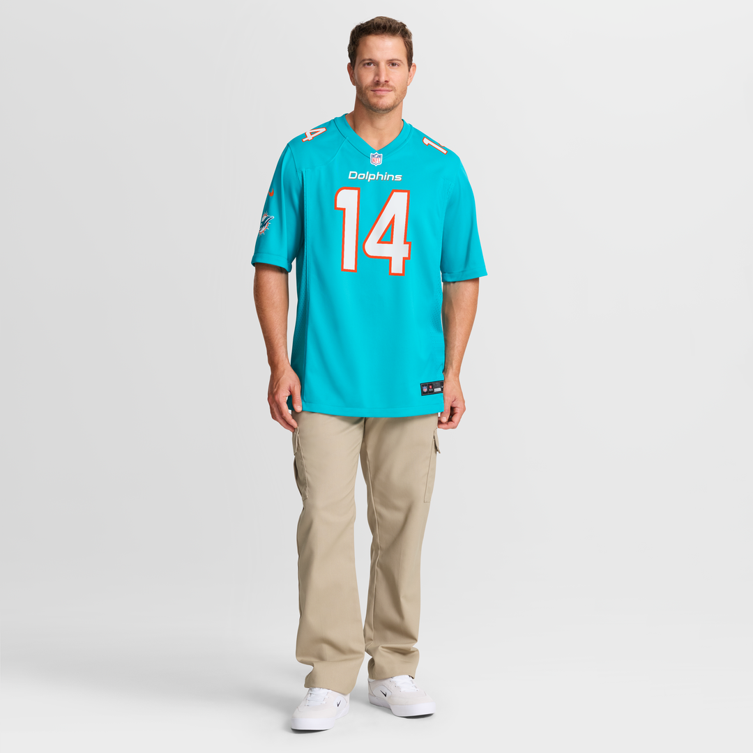 Quinn Ewers Miami Dolphins Nike Team Game Jersey - Aqua Official NFL Team Apparel Football Fan Gear