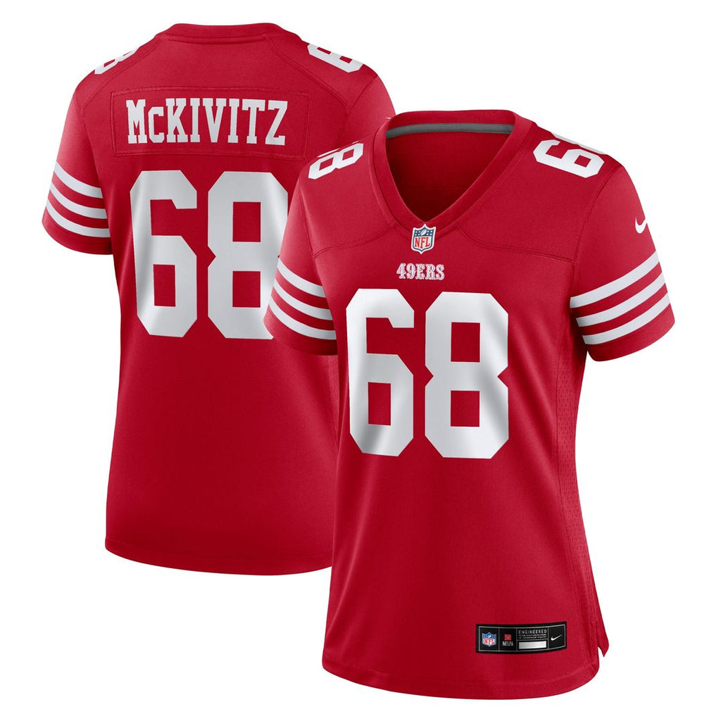 Colton McKivitz San Francisco 49ers Nike Women's Team Game Jersey - Scarlet Official NFL Team Apparel Football Fan Gear