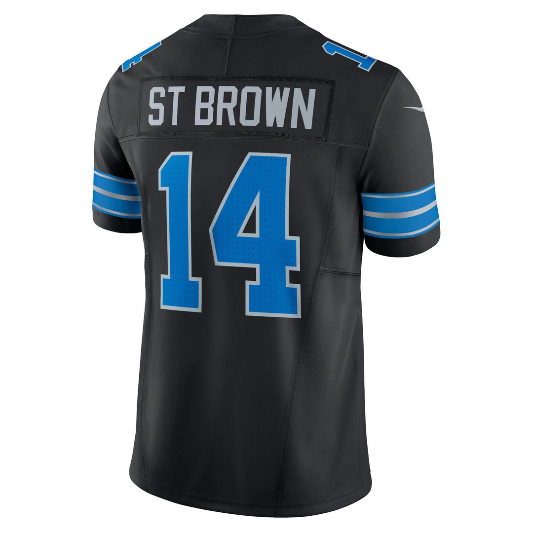 Amon-Ra St. Brown Detroit Lions Nike 2nd Alternate Vapor F.U.S.E. Limited Jersey - Black Official NFL Team Apparel Football Fan Gear