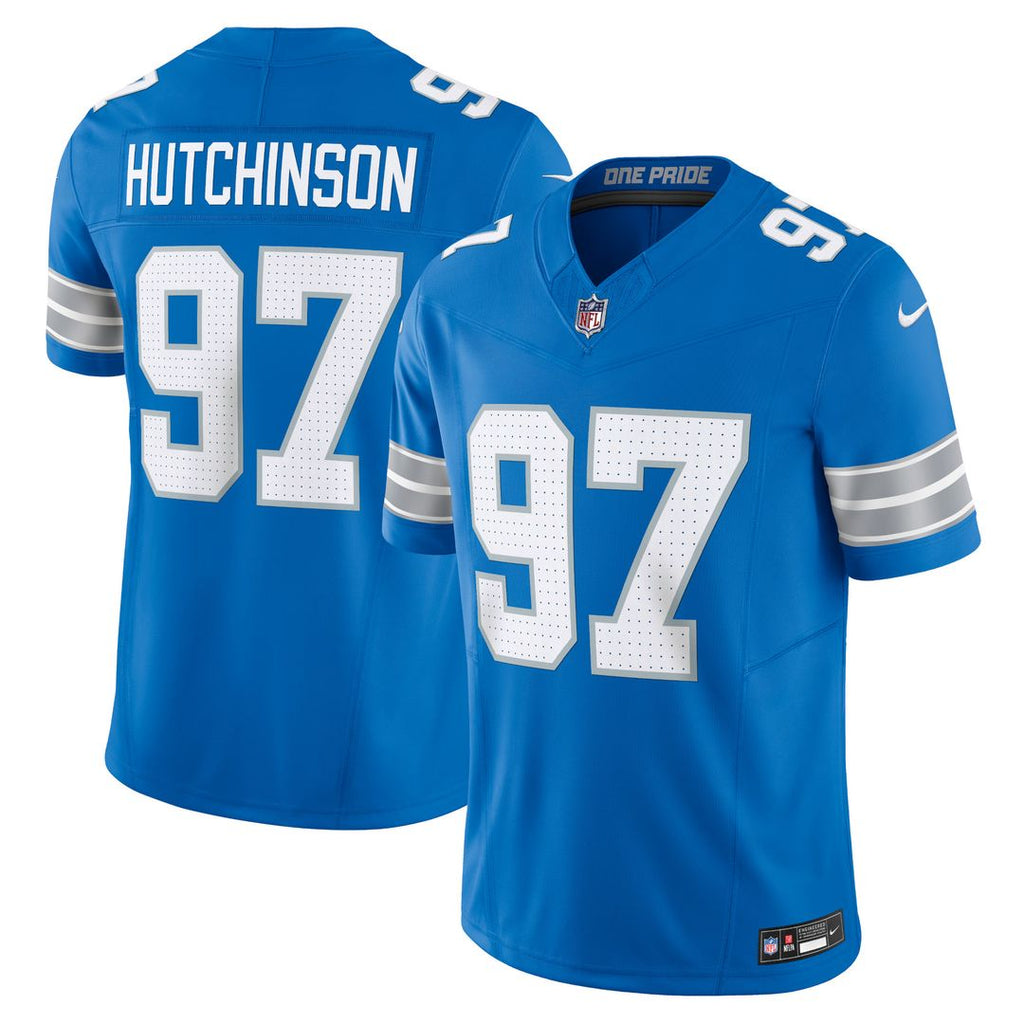 Aidan Hutchinson Detroit Lions Nike Team Vapor F.U.S.E. Limited Jersey - Blue Official NFL Team Apparel Football Fan Gear