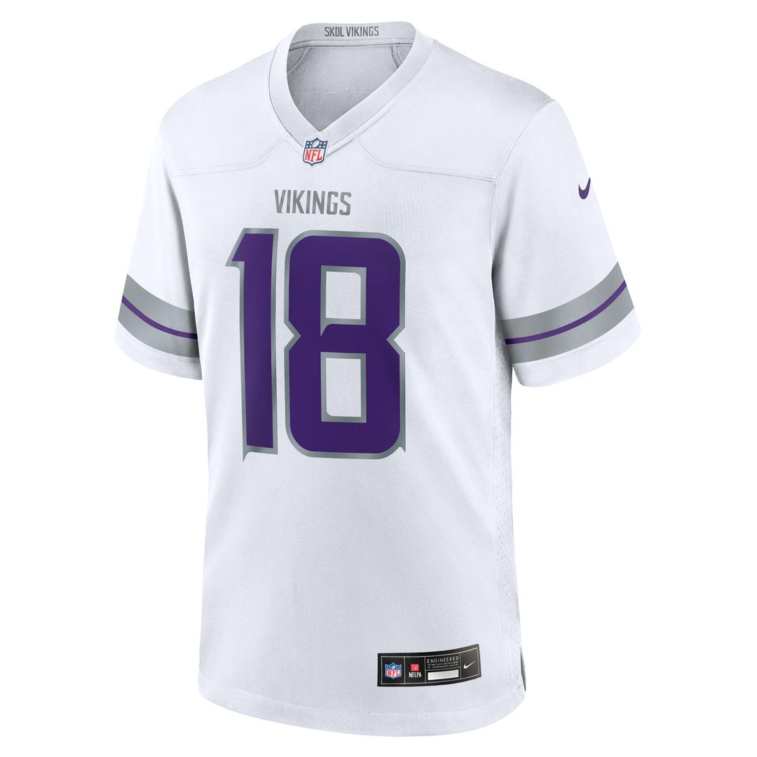 Justin Jefferson Minnesota Vikings Nike Alternate Game Player Jersey - White Official NFL Team Apparel Football Fan Gear