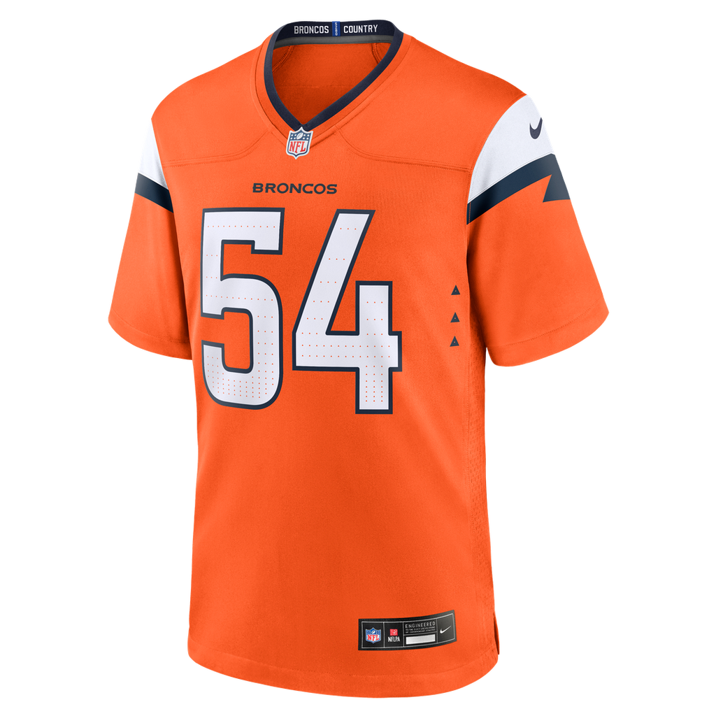 Alex Forsyth Denver Broncos Nike Team Game Jersey - Orange Official NFL Team Apparel Football Fan Gear