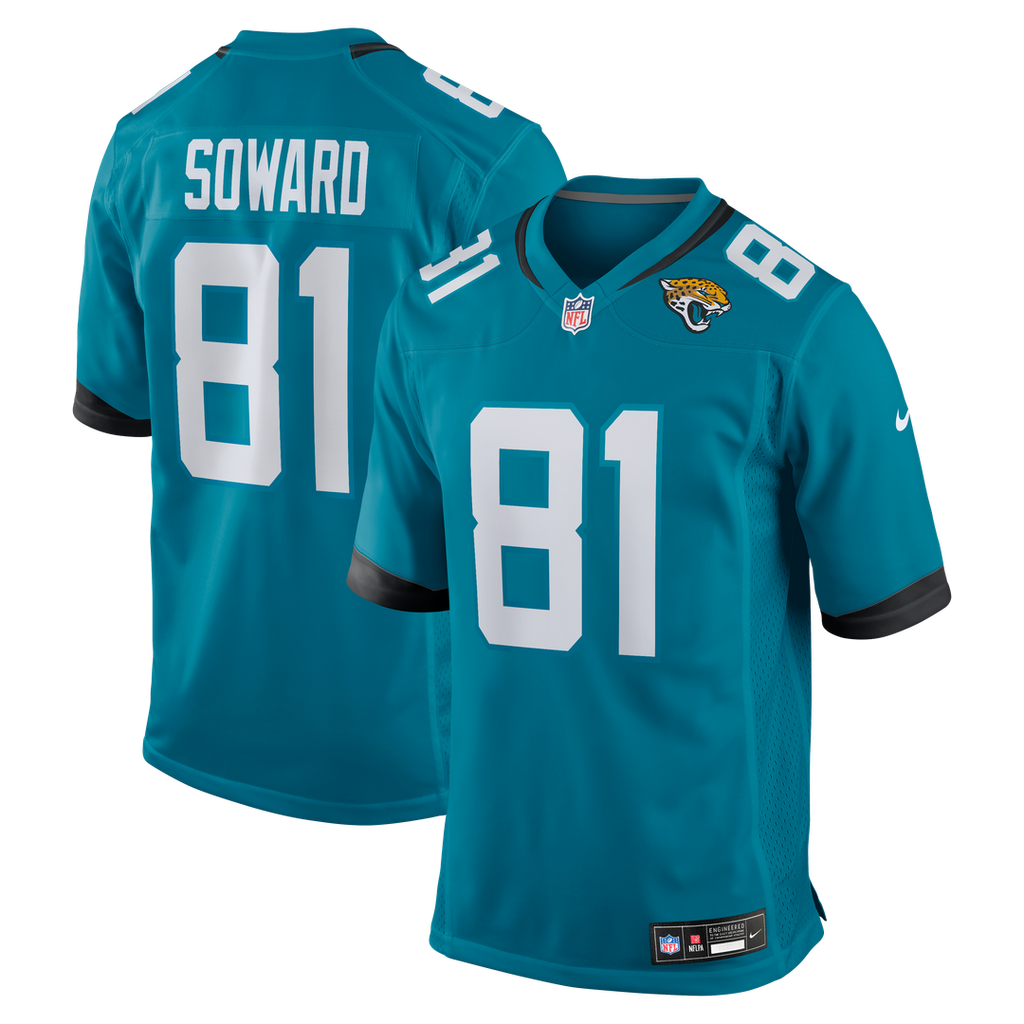 R. Jay Soward Jacksonville Jaguars Nike Retired Player Team Game Jersey - Teal Official NFL Team Apparel Football Fan Gear