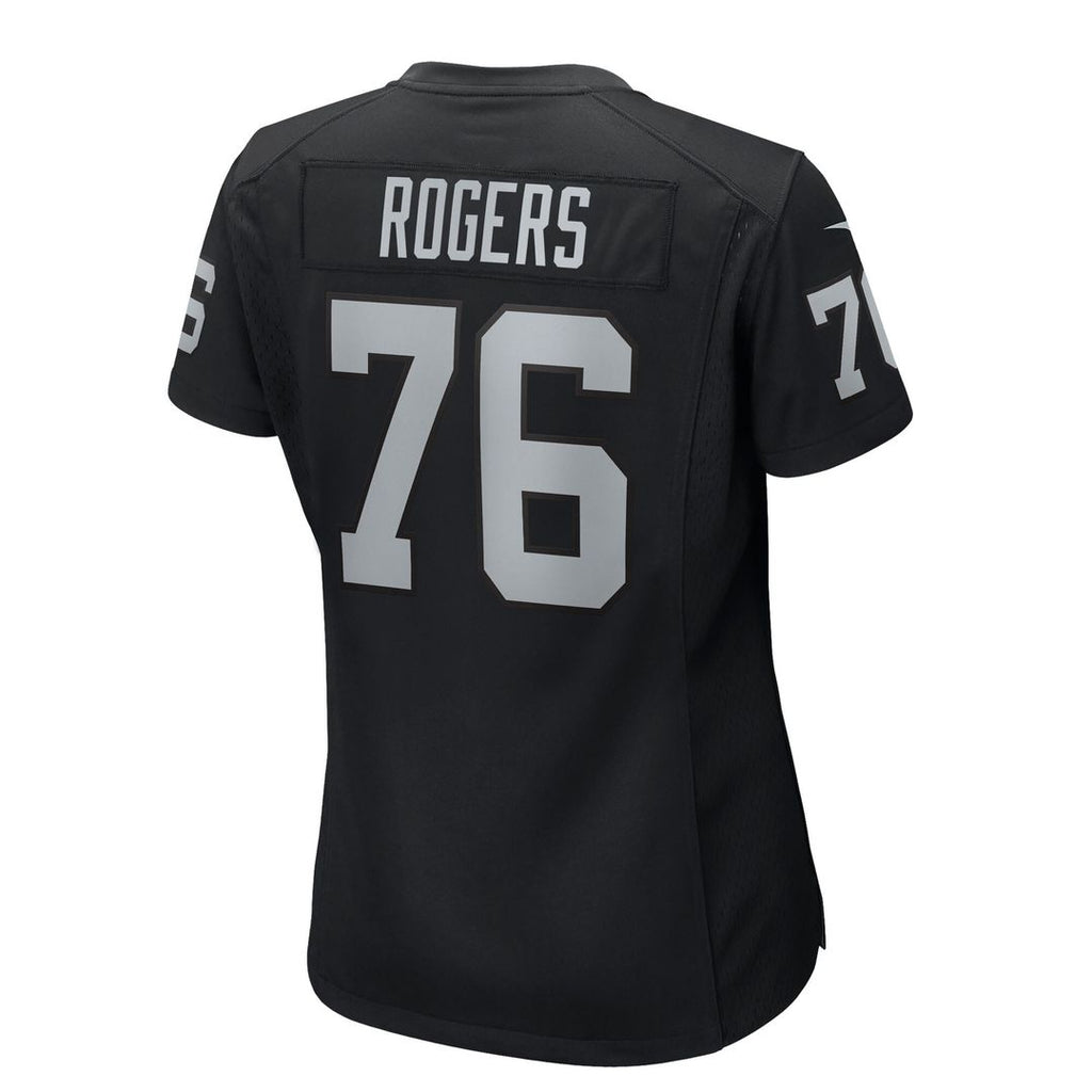 Caleb Rogers Las Vegas Raiders Nike Women's Team Game Jersey - Black Official NFL Team Apparel Football Fan Gear
