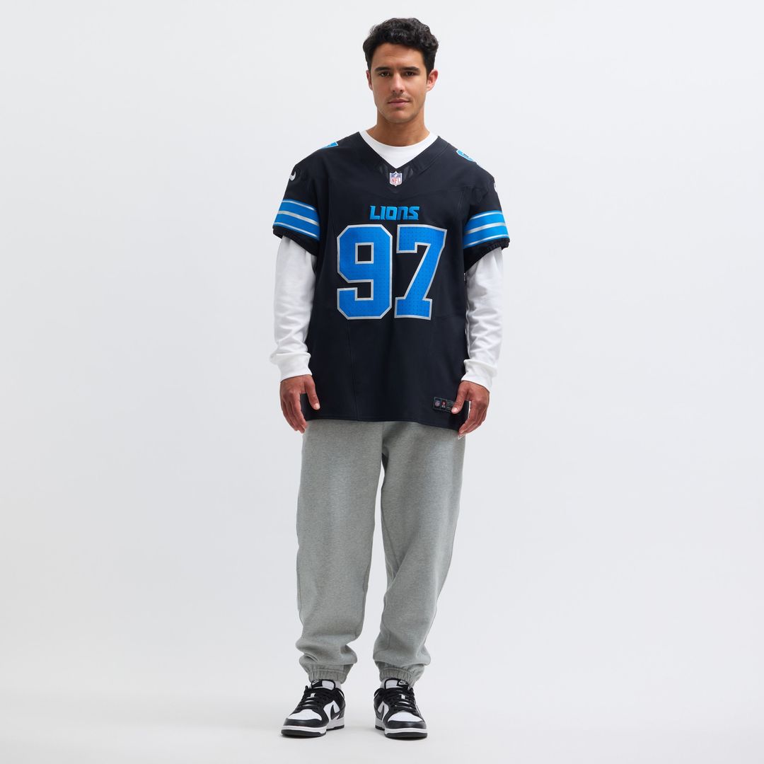 Aidan Hutchinson Detroit Lions Nike Alternate Vapor F.U.S.E. Elite Jersey - Black Official NFL Team Apparel Football Fan Gear