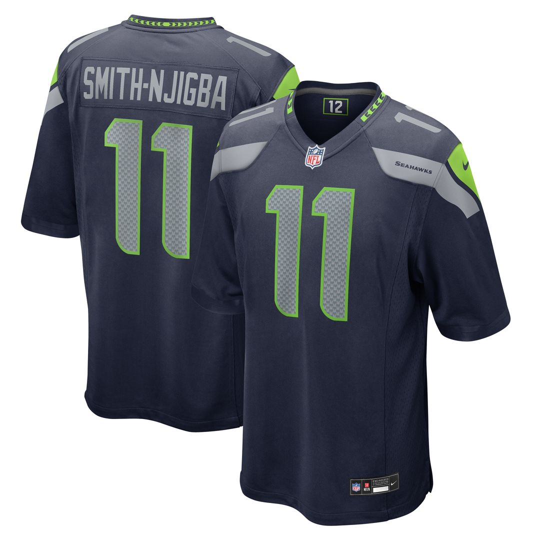 Jaxon Smith-Njigba Seattle Seahawks Nike Game Jersey - College Navy Official NFL Team Apparel Football Fan Gear