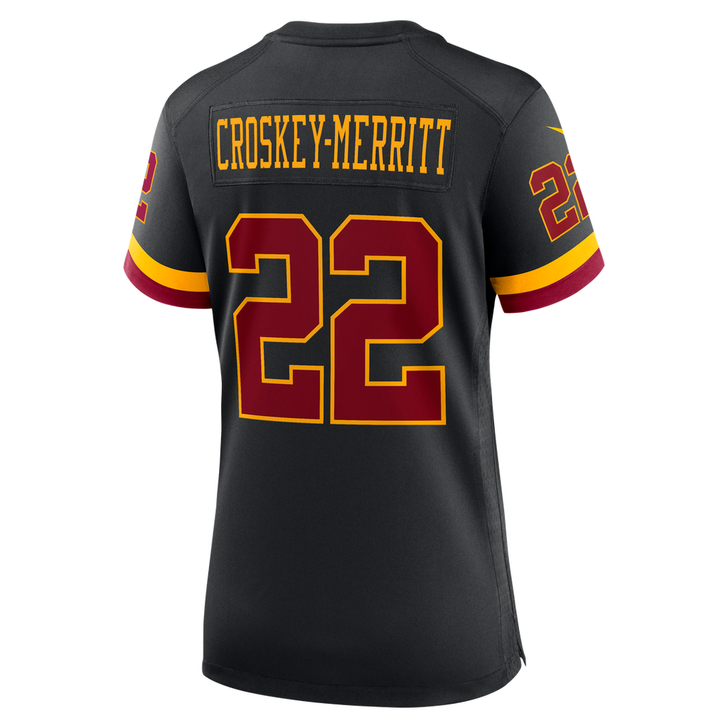 Jacory Croskey-Merritt Washington Commanders Nike Women's Hail Raiser Alternate Game Jersey - Black Official NFL Team Apparel Football Fan Gear