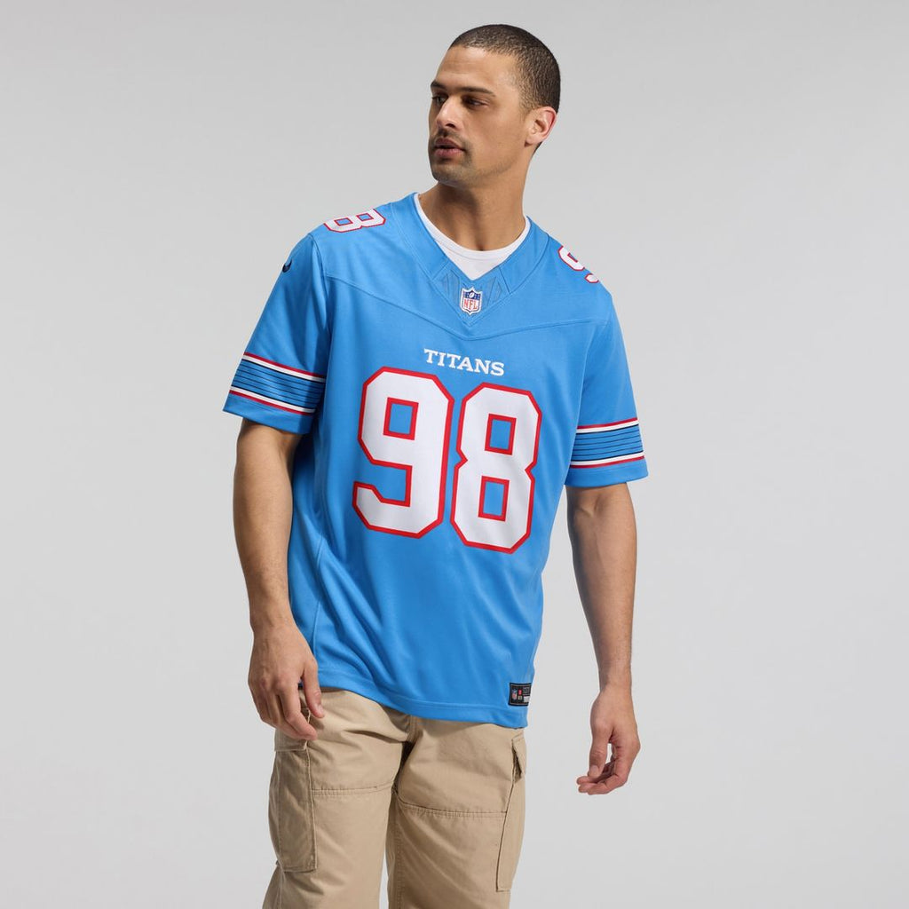 Jeffery Simmons Tennessee Titans Nike Vapor F.U.S.E. Stitched Limited Jersey - White Official NFL Team Apparel Football Fan Gear