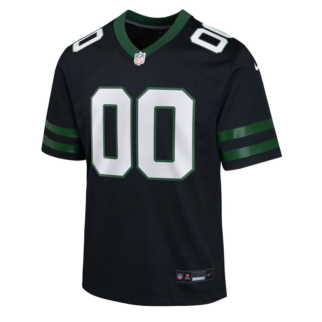 New York Jets Nike Youth Alternate Custom Game Jersey - Black Official NFL Team Apparel Football Fan Gear