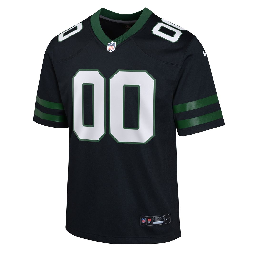 New York Jets Nike Youth Alternate Custom Game Jersey - Black Official NFL Team Apparel Football Fan Gear