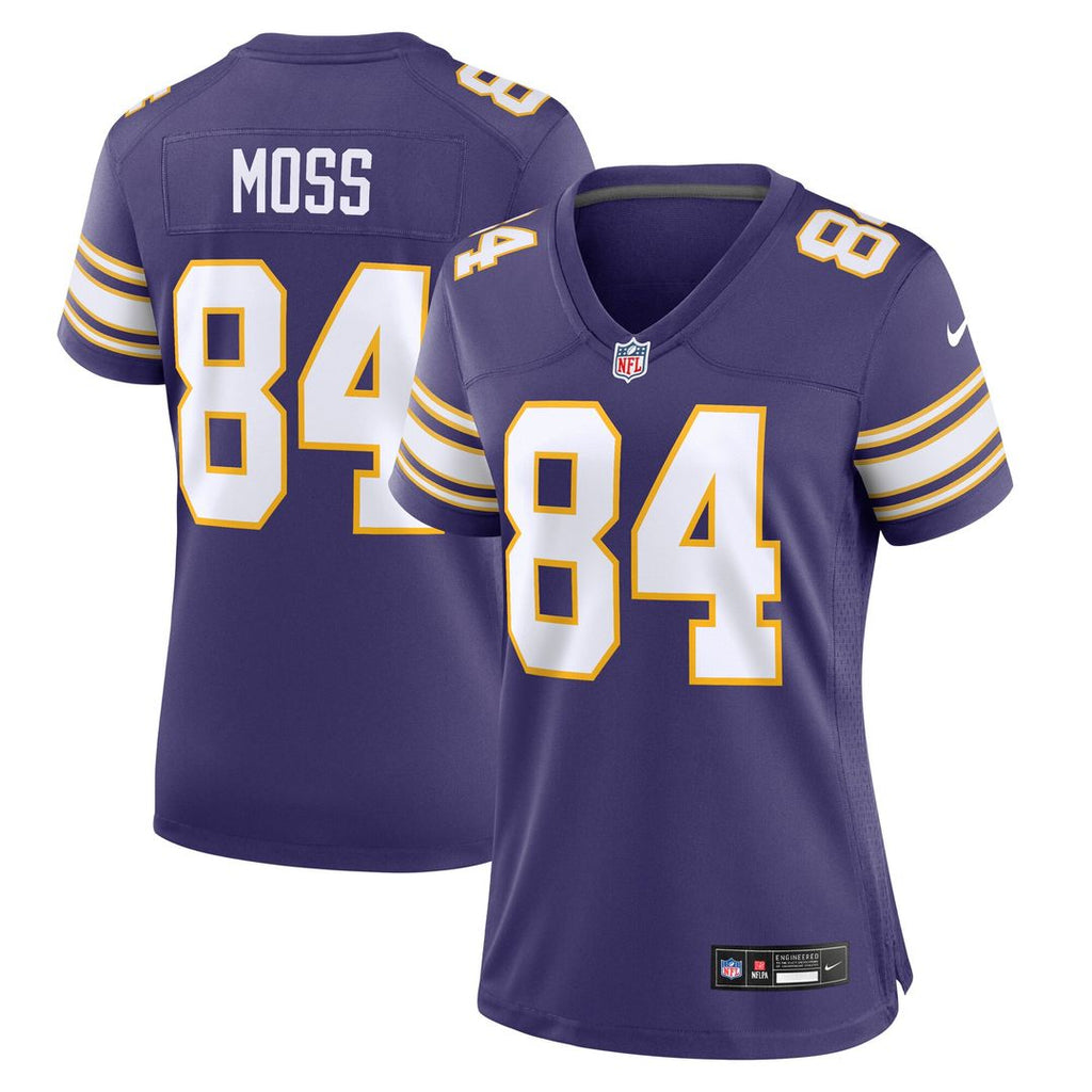 Randy Moss Minnesota Vikings Nike Women's Classic Retired Player Game Jersey - Purple Official NFL Team Apparel Football Fan Gear