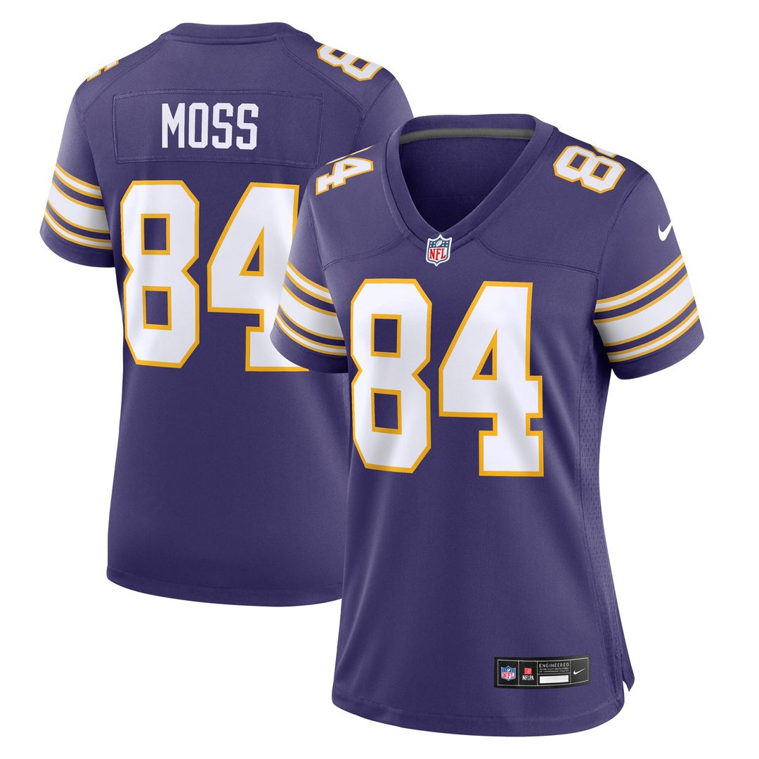 Randy Moss Minnesota Vikings Nike Women's Classic Retired Player Game Jersey - Purple Official NFL Team Apparel Football Fan Gear