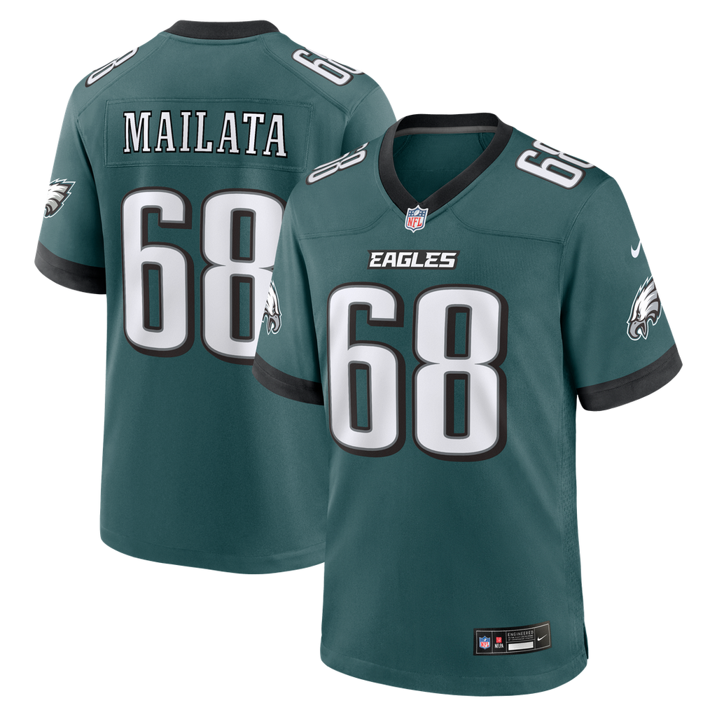 Jordan Mailata Philadelphia Eagles Nike Team Game Jersey - Midnight Green Official NFL Team Apparel Football Fan Gear
