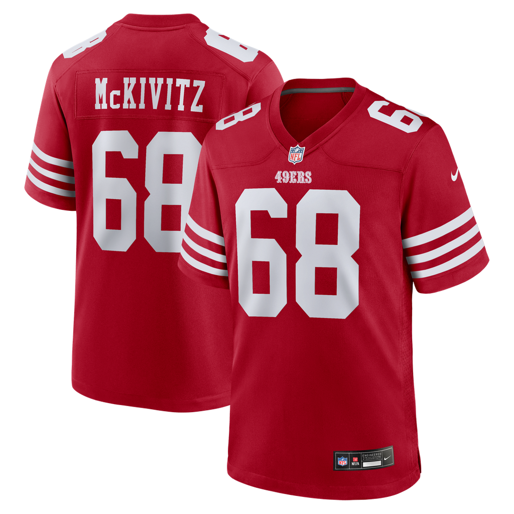 Colton McKivitz San Francisco 49ers Nike Game Jersey - Scarlet Official NFL Team Apparel Football Fan Gear