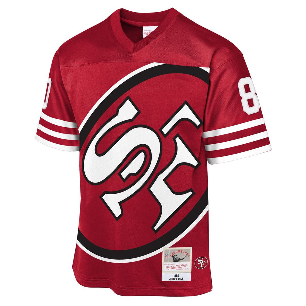 Jerry Rice San Francisco 49ers Mitchell & Ness Youth 1990 Throwback Fashion Jersey - Scarlet Official NFL Team Apparel Football Fan Gear