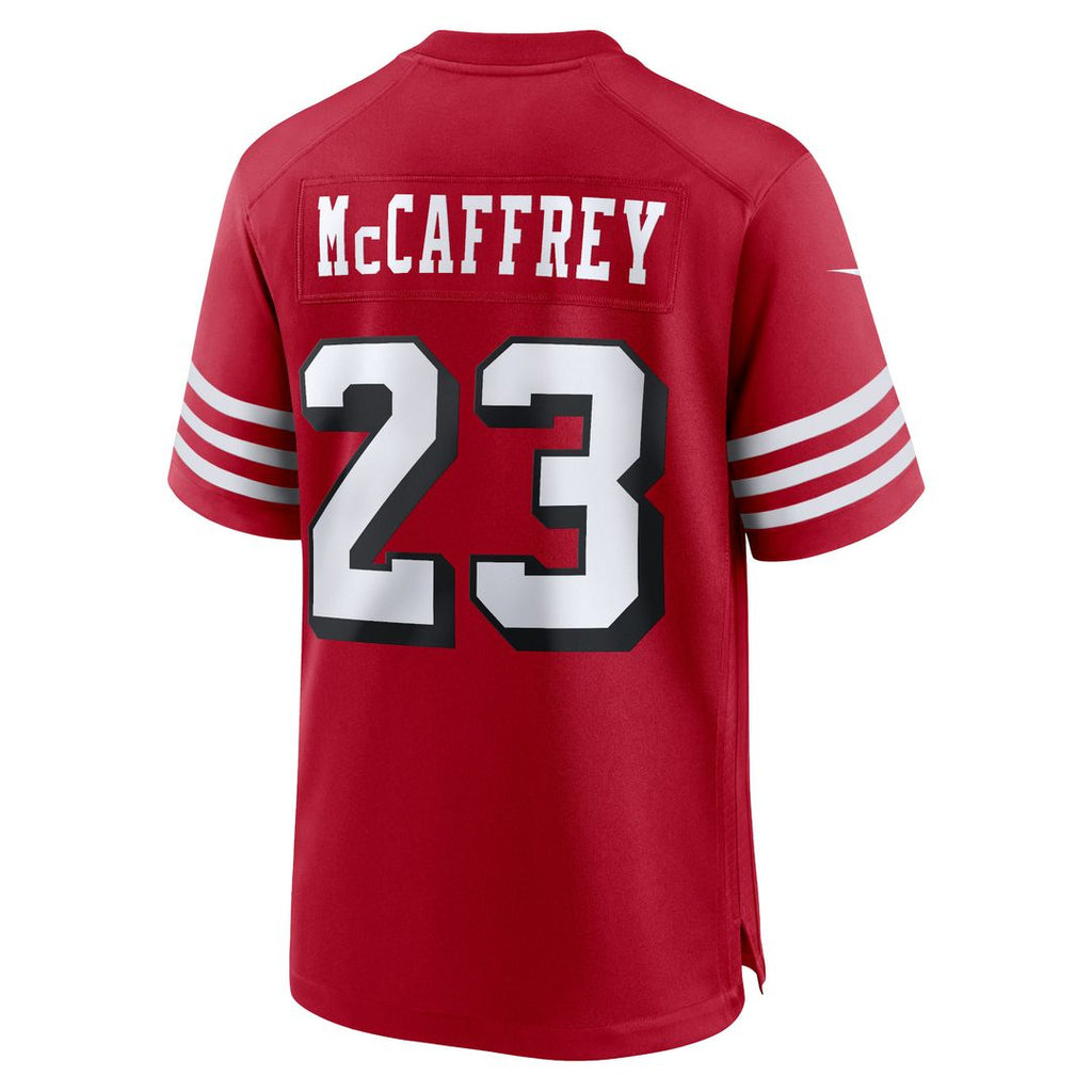Christian McCaffrey San Francisco 49ers Nike Alternate Game Player Jersey - Scarlet Official NFL Team Apparel Football Fan Gear