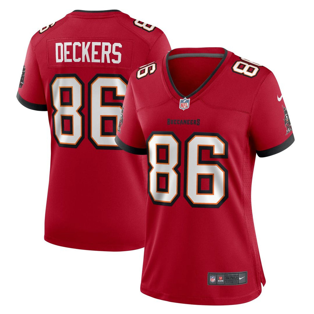Evan Deckers Tampa Bay Buccaneers Nike Women's Team Game Jersey - Red Official NFL Team Apparel Football Fan Gear