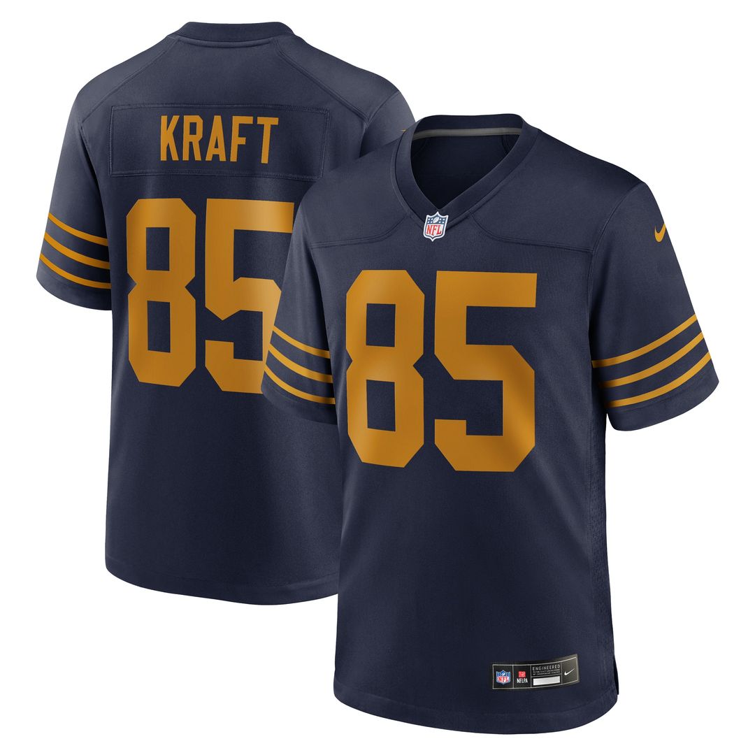Tucker Kraft Green Bay Packers Nike Alternate Game Jersey - Navy Official NFL Team Apparel Football Fan Gear