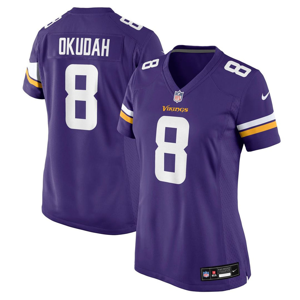 Jeff Okudah Minnesota Vikings Nike Women's Team Game Jersey - Purple Official NFL Team Apparel Football Fan Gear