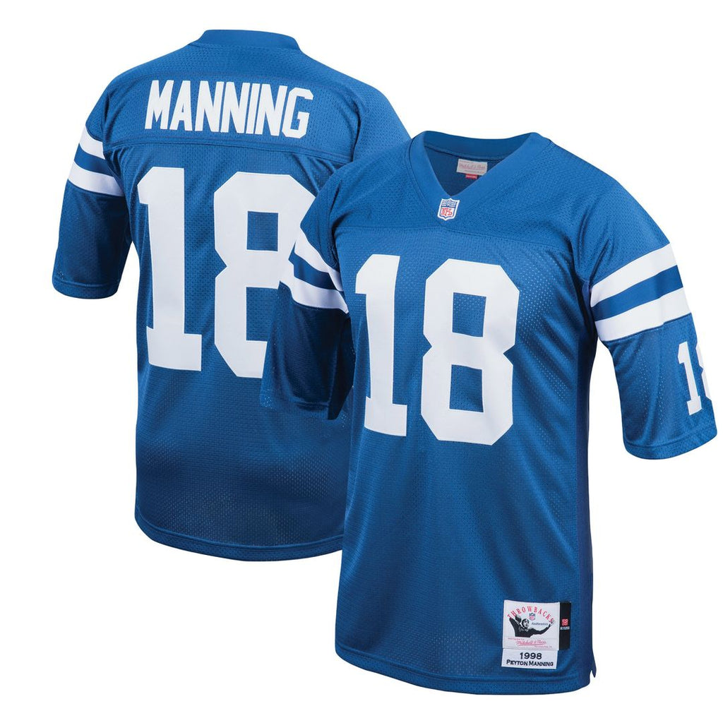 Peyton Manning Indianapolis Colts 1998 Mitchell & Ness Authentic Throwback Retired Player Jersey - Royal Official NFL Team Apparel Football Fan Gear