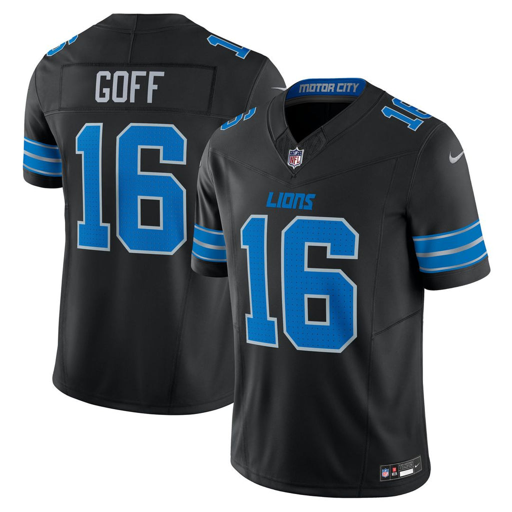 Jared Goff Detroit Lions Nike Vapor F.U.S.E. Limited Jersey - Black Official NFL Team Apparel Football Fan Gear