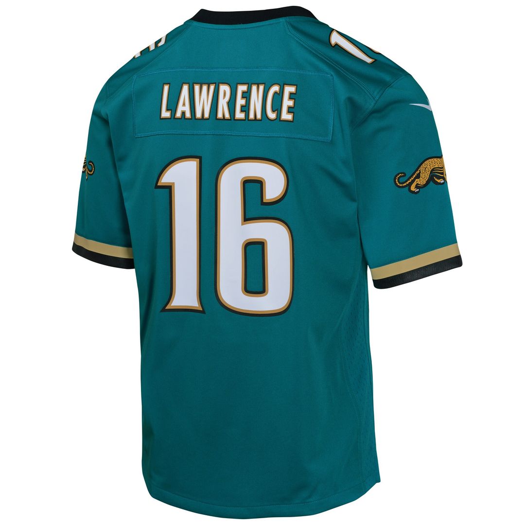 Trevor Lawrence Jacksonville Jaguars Nike Youth Game Jersey - Teal Official NFL Team Apparel Football Fan Gear