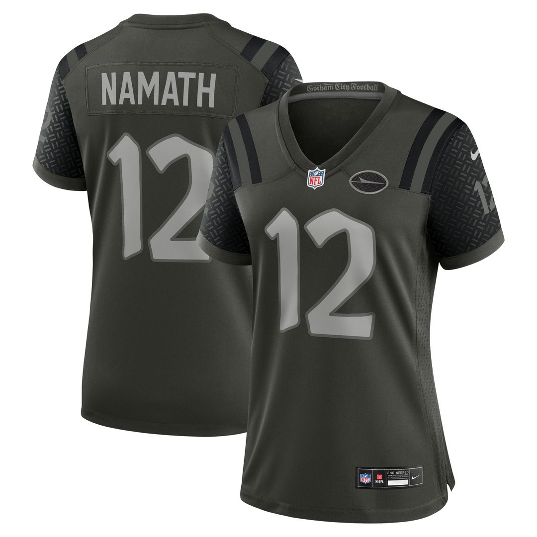 Joe Namath New York Jets Nike Women's 2025 Rivalries Collection Retired Player Game Jersey - Gotham Green Official NFL Team Apparel Football Fan Gear