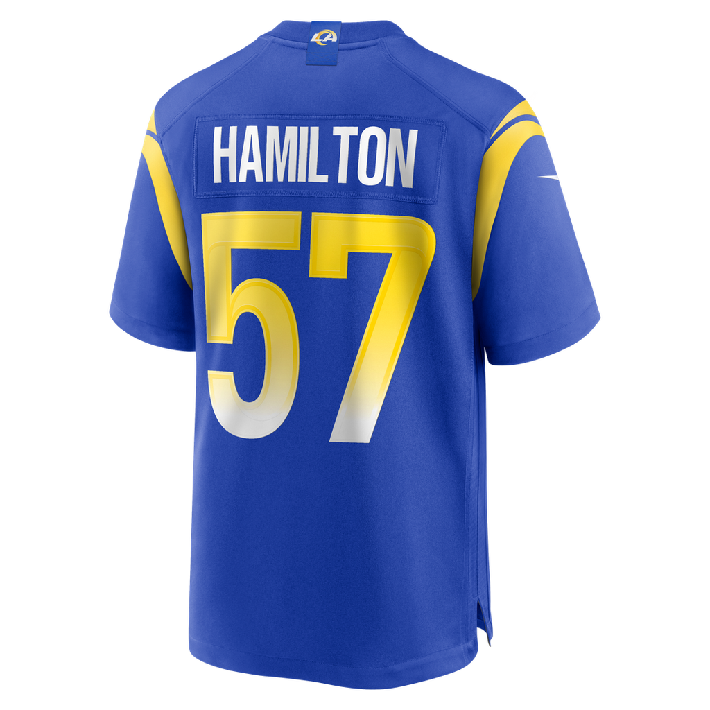 Ty Hamilton Los Angeles Rams Nike Team Game Jersey - Royal Official NFL Team Apparel Football Fan Gear