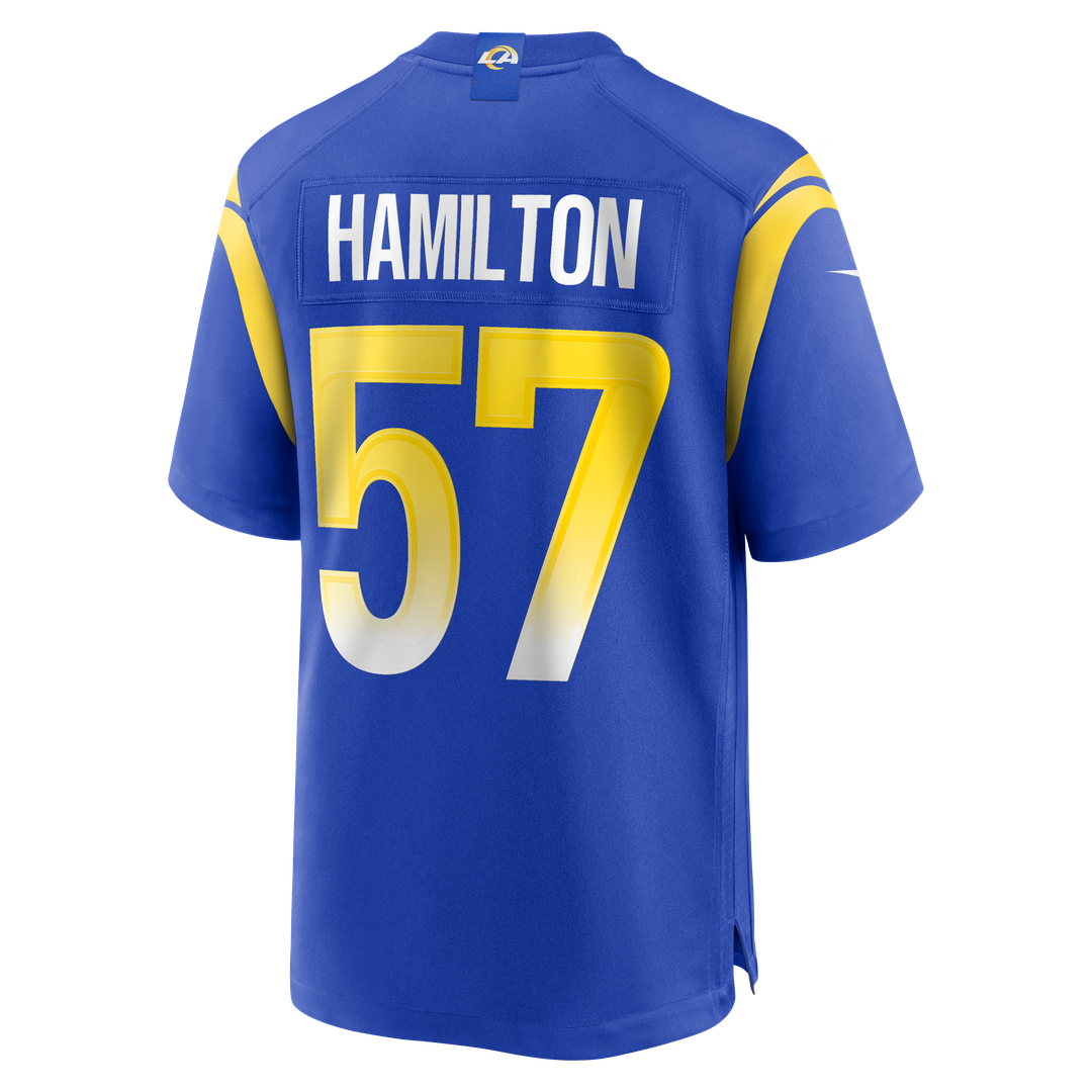 Ty Hamilton Los Angeles Rams Nike Team Game Jersey - Royal Official NFL Team Apparel Football Fan Gear