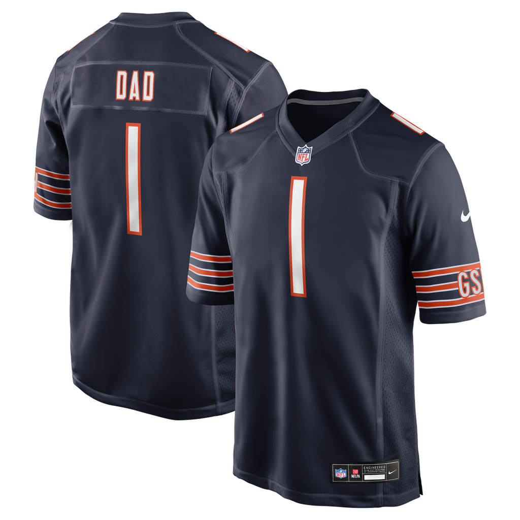 Number 1 Dad Chicago Bears Nike Game Jersey - Navy Official NFL Team Apparel Football Fan Gear