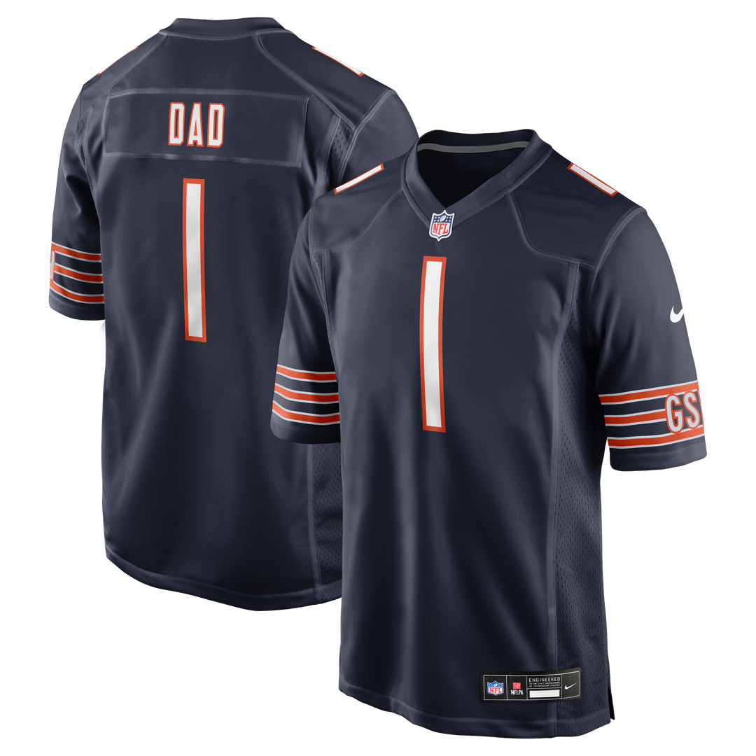 Number 1 Dad Chicago Bears Nike Game Jersey - Navy Official NFL Team Apparel Football Fan Gear