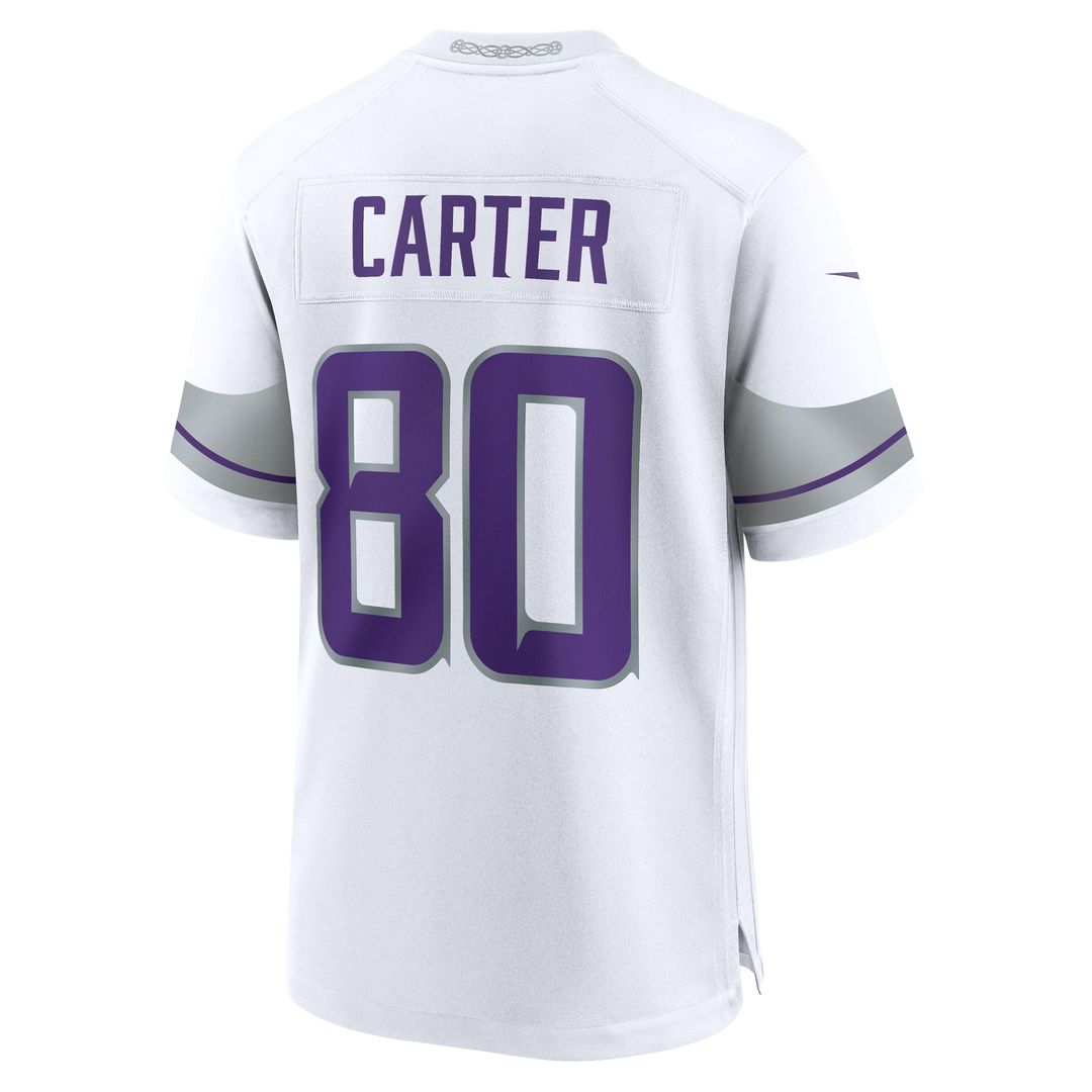 Cris Carter Minnesota Vikings Nike Alternate Retired Player Game Jersey - White Official NFL Team Apparel Football Fan Gear