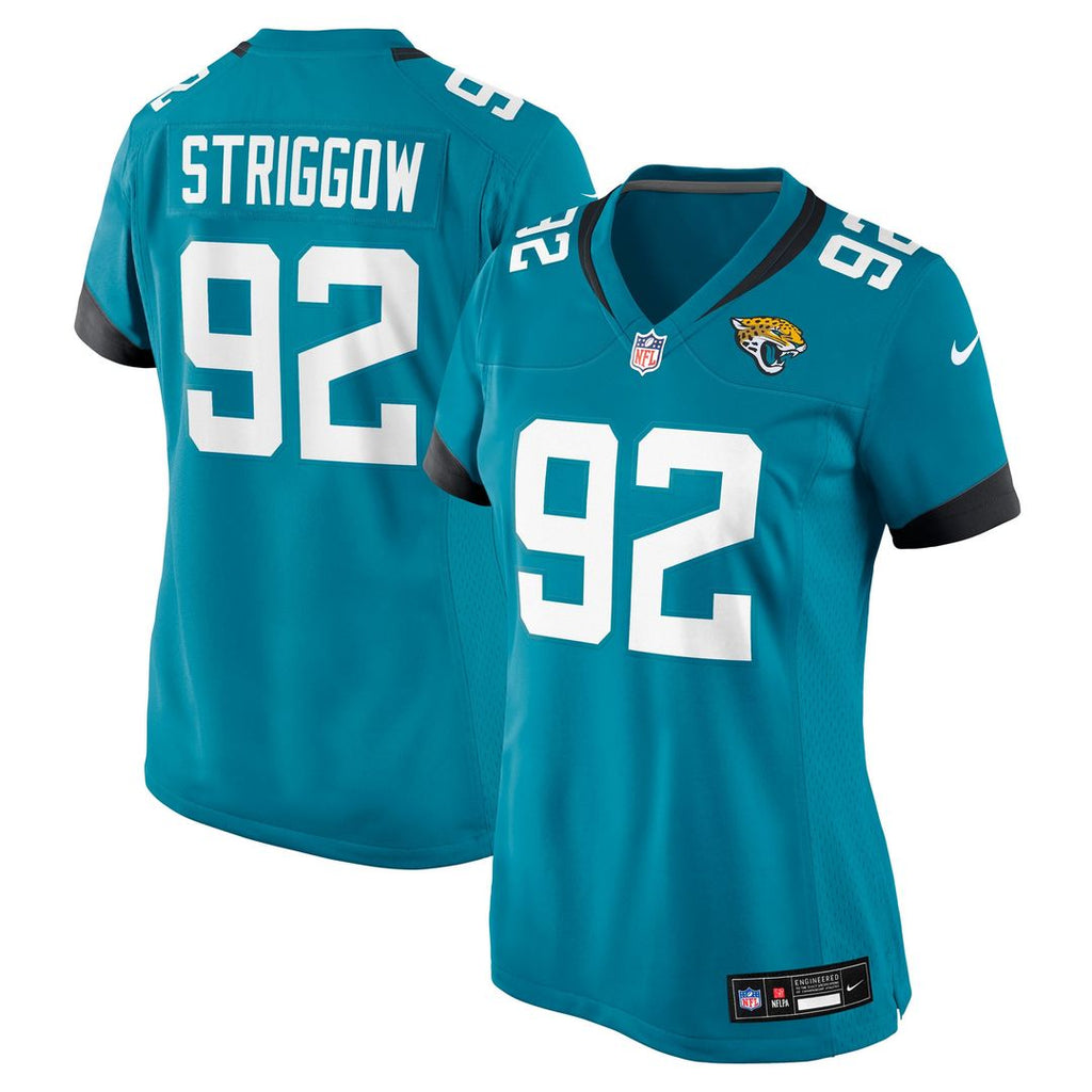 Danny Striggow Jacksonville Jaguars Nike Women's Team Game Jersey - Teal Official NFL Team Apparel Football Fan Gear