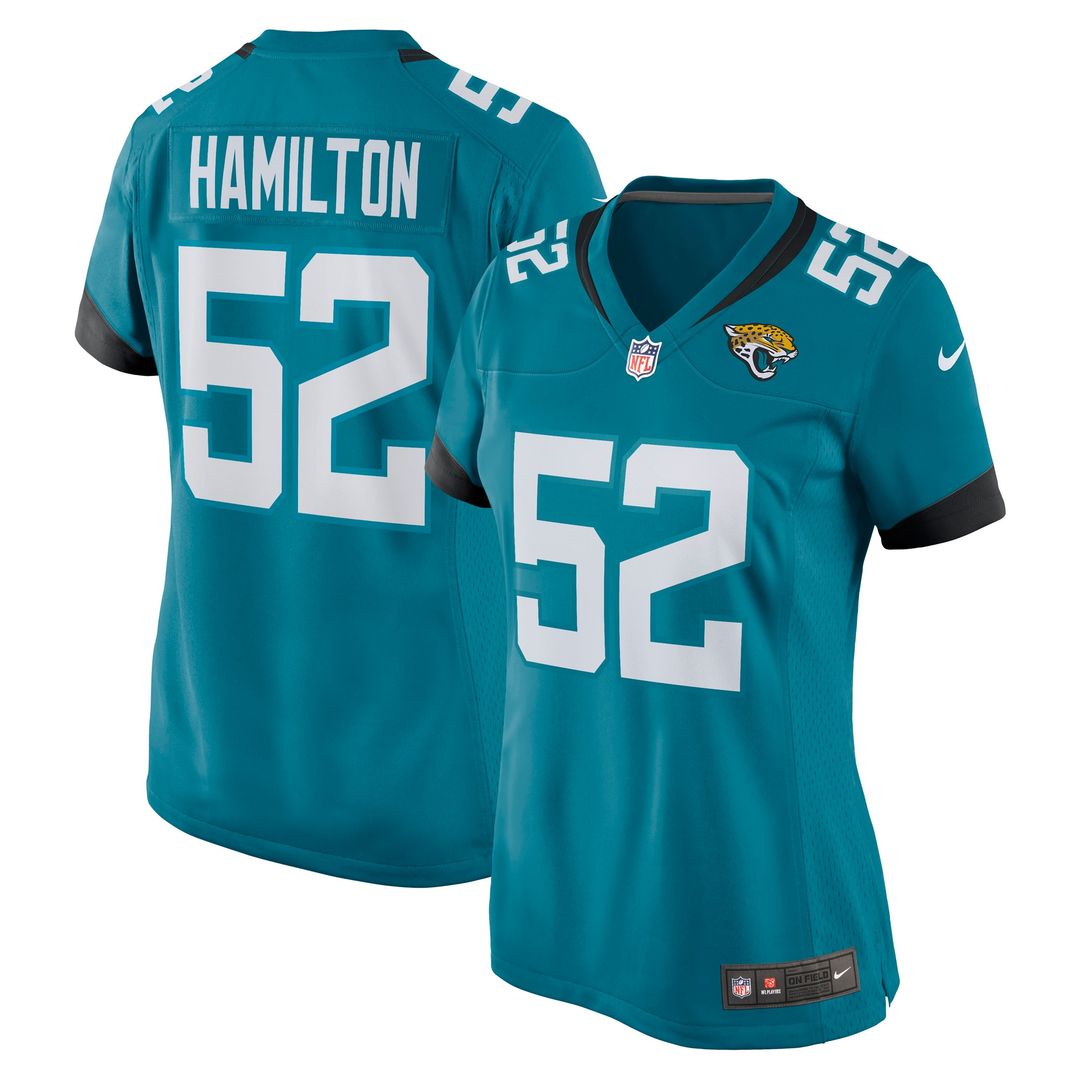 DaVon Hamilton Jacksonville Jaguars Nike Women's Game Jersey - Black Official NFL Team Apparel Football Fan Gear