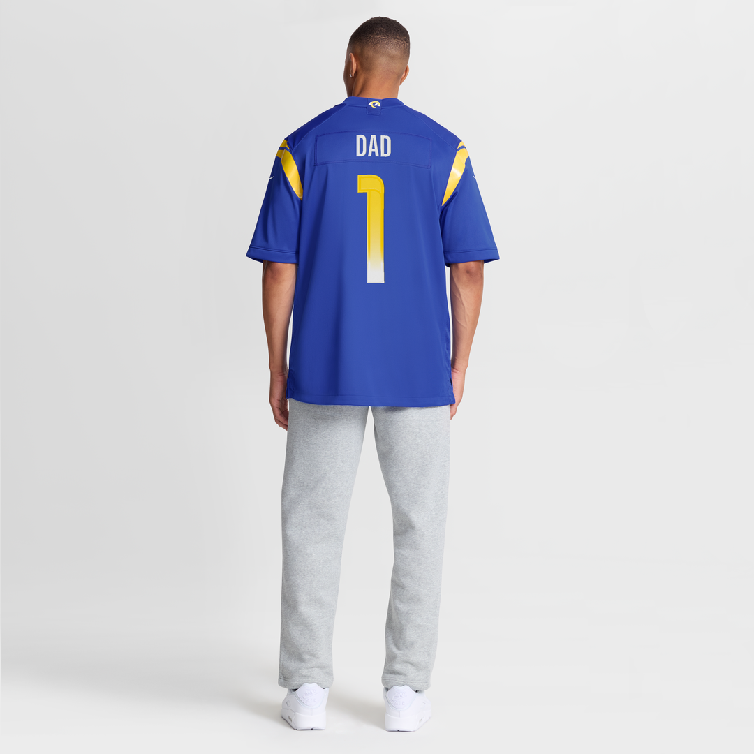 Number 1 Dad Los Angeles Rams Nike Game Jersey - Royal Official NFL Team Apparel Football Fan Gear