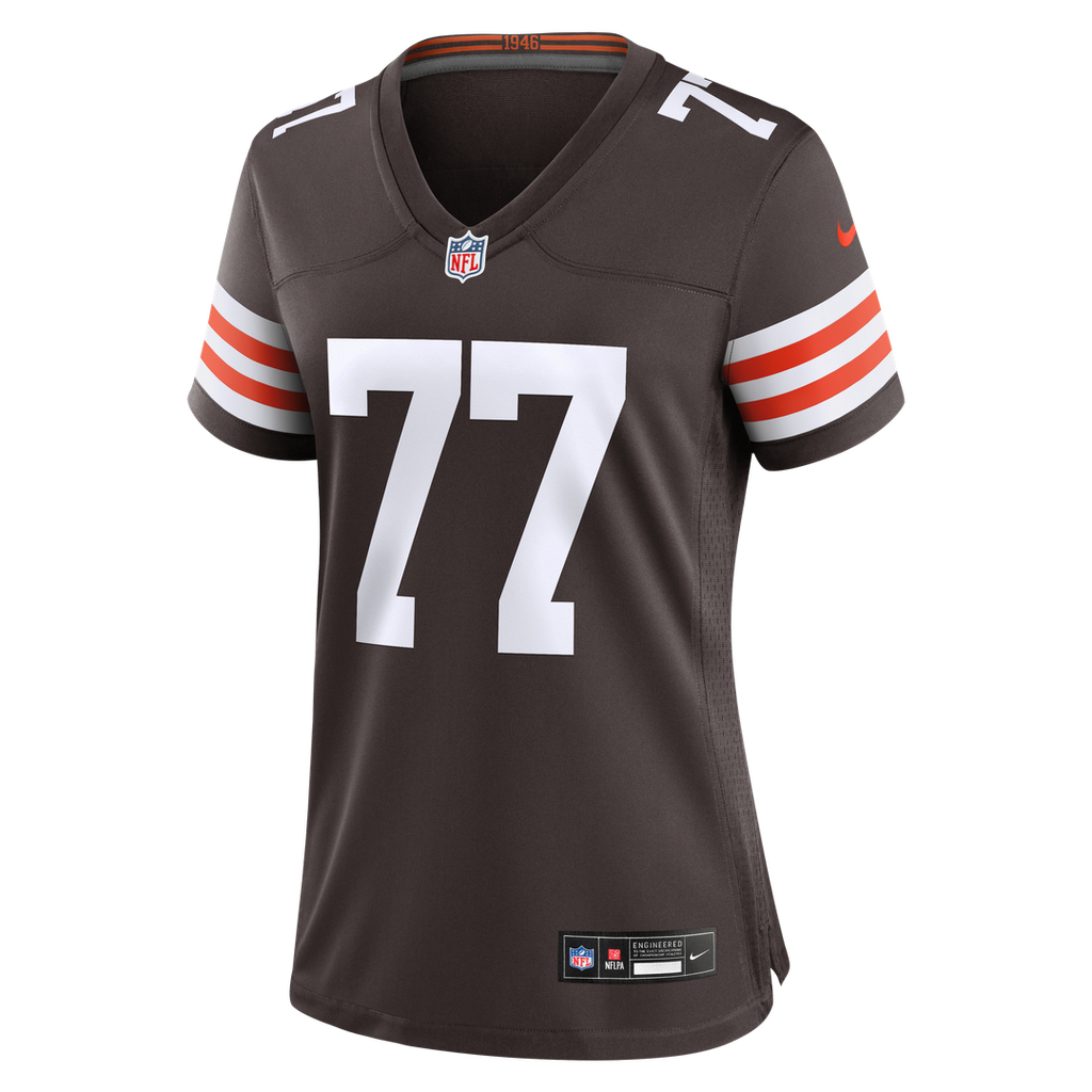 Zion Johnson Cleveland Browns Nike Women's Team Game Jersey - Brown Official NFL Team Apparel Football Fan Gear