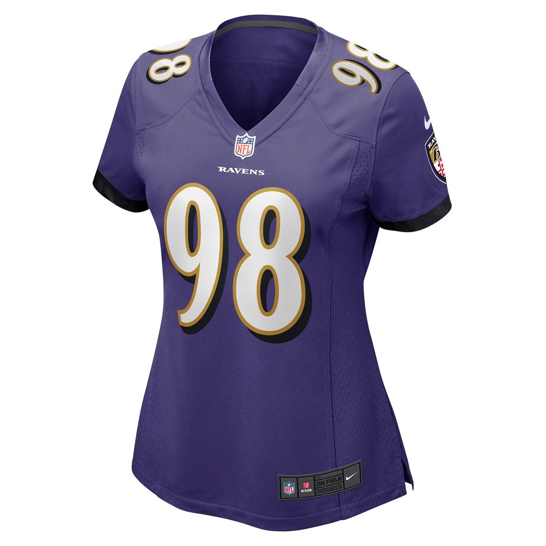 Travis Jones Baltimore Ravens Nike Women's Player Game Jersey - Purple Official NFL Team Apparel Football Fan Gear