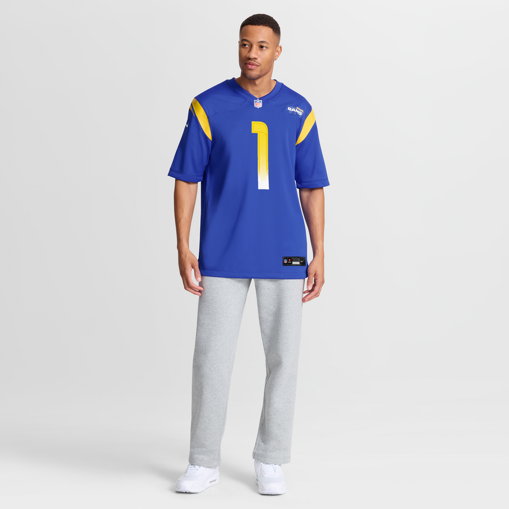 Number 1 Groom Los Angeles Rams Nike Game Jersey - Royal Official NFL Team Apparel Football Fan Gear