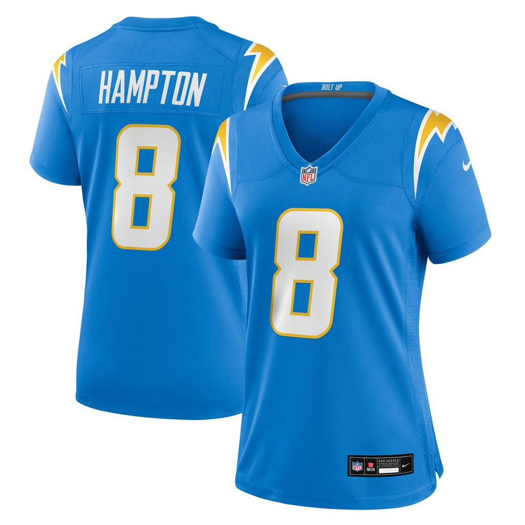 Omarion Hampton Los Angeles Chargers Nike Women's Team Game Jersey - Powder Blue Official NFL Team Apparel Football Fan Gear