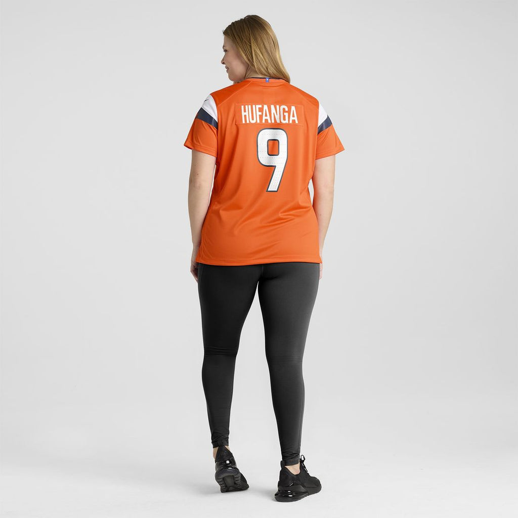 Talanoa Hufanga Denver Broncos Nike Women's Team Game Jersey - Orange Official NFL Team Apparel Football Fan Gear