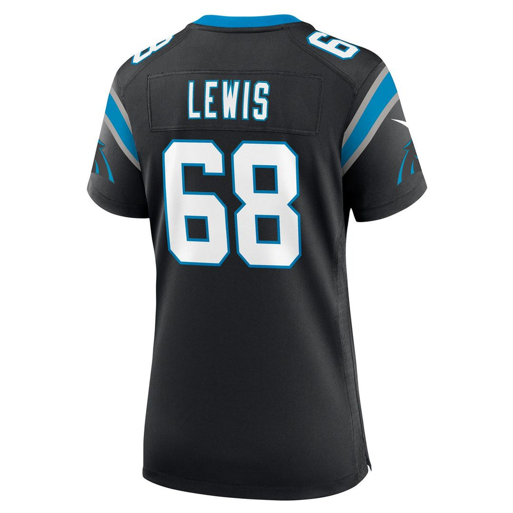Damien Lewis Carolina Panthers Nike Women's Game Jersey - Black Official NFL Team Apparel Football Fan Gear