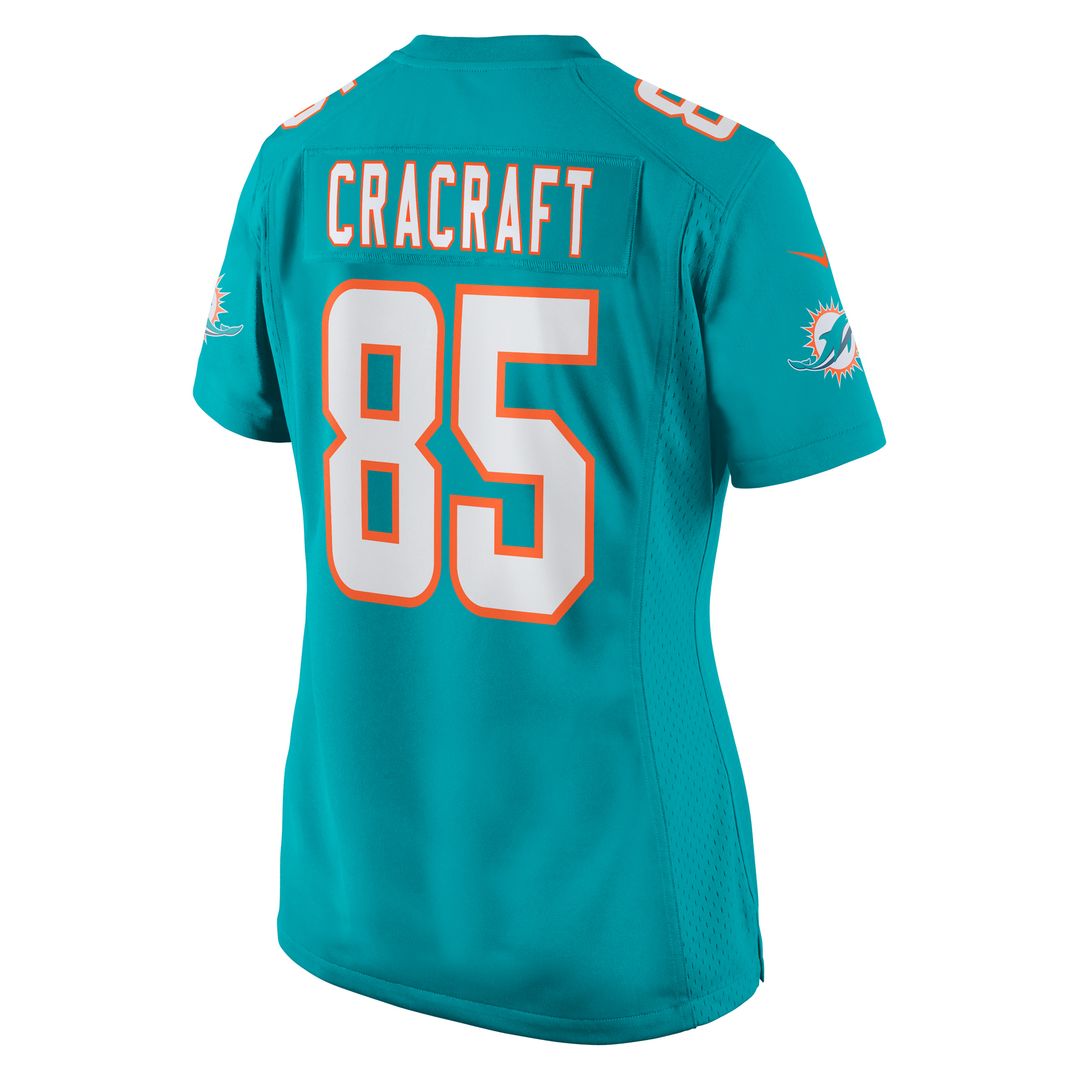 River Cracraft Miami Dolphins Nike Women's Game Player Jersey - Aqua Official NFL Team Apparel Football Fan Gear
