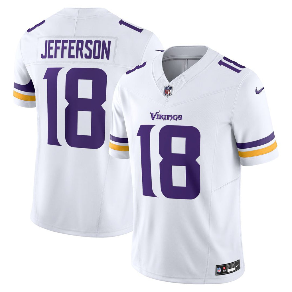 Justin Jefferson Minnesota Vikings Nike Vapor F.U.S.E. Limited Jersey - White Official NFL Team Apparel Football Fan Gear