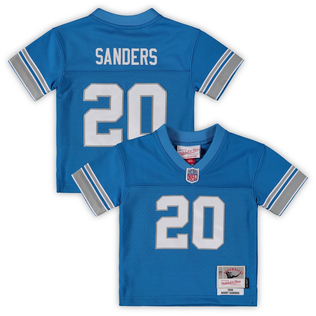 Barry Sanders Detroit Lions Mitchell & Ness Infant 1996 Retired Legacy Jersey - Blue Official NFL Team Apparel Football Fan Gear
