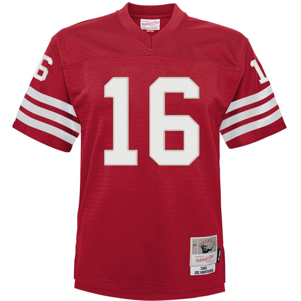 Joe Montana San Francisco 49ers Mitchell & Ness Infant 1990 Retired Legacy Jersey - Scarlet Official NFL Team Apparel Football Fan Gear
