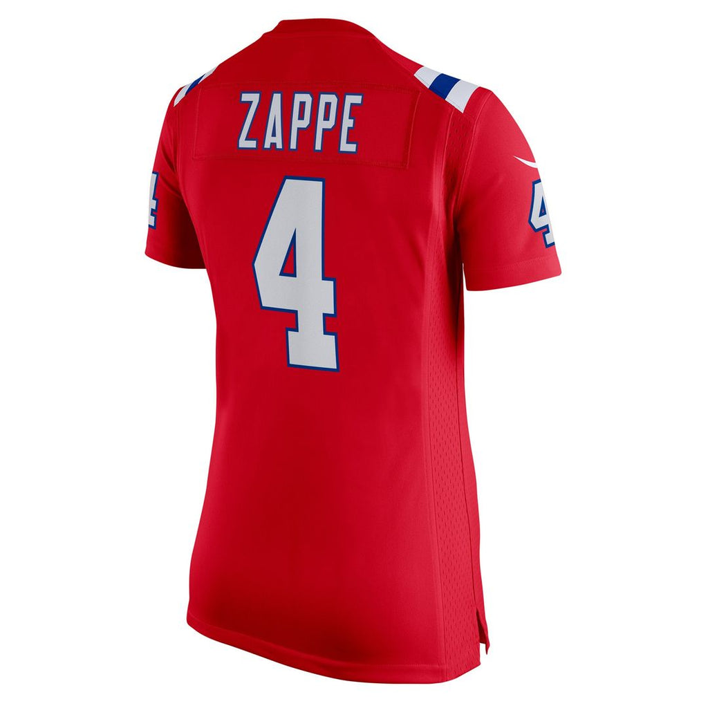 Bailey Zappe New England Patriots Nike Women's Team Game Jersey - Red Official NFL Team Apparel Football Fan Gear