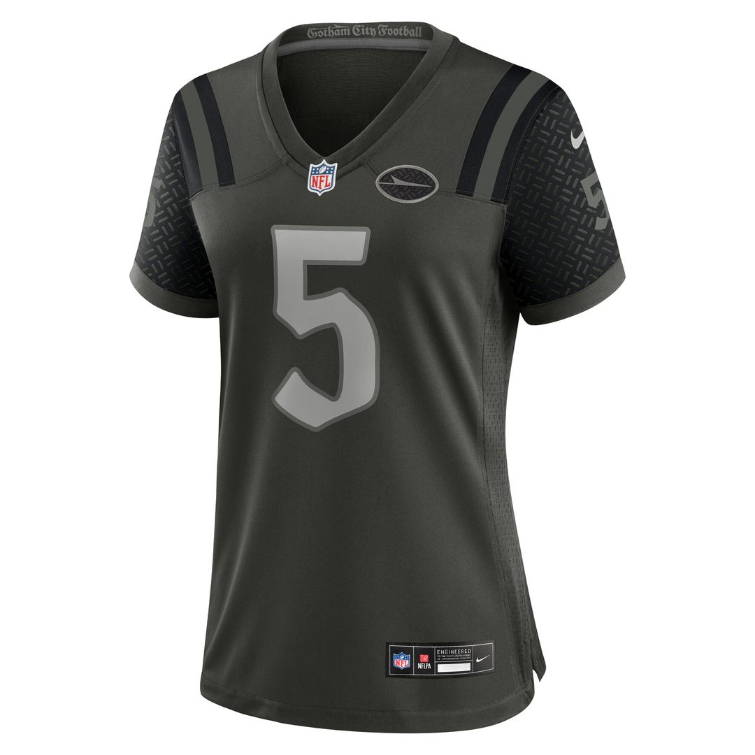 Garrett Wilson New York Jets Nike Women's 2025 Rivalries Collection Game Jersey - Gotham Green Official NFL Team Apparel Football Fan Gear