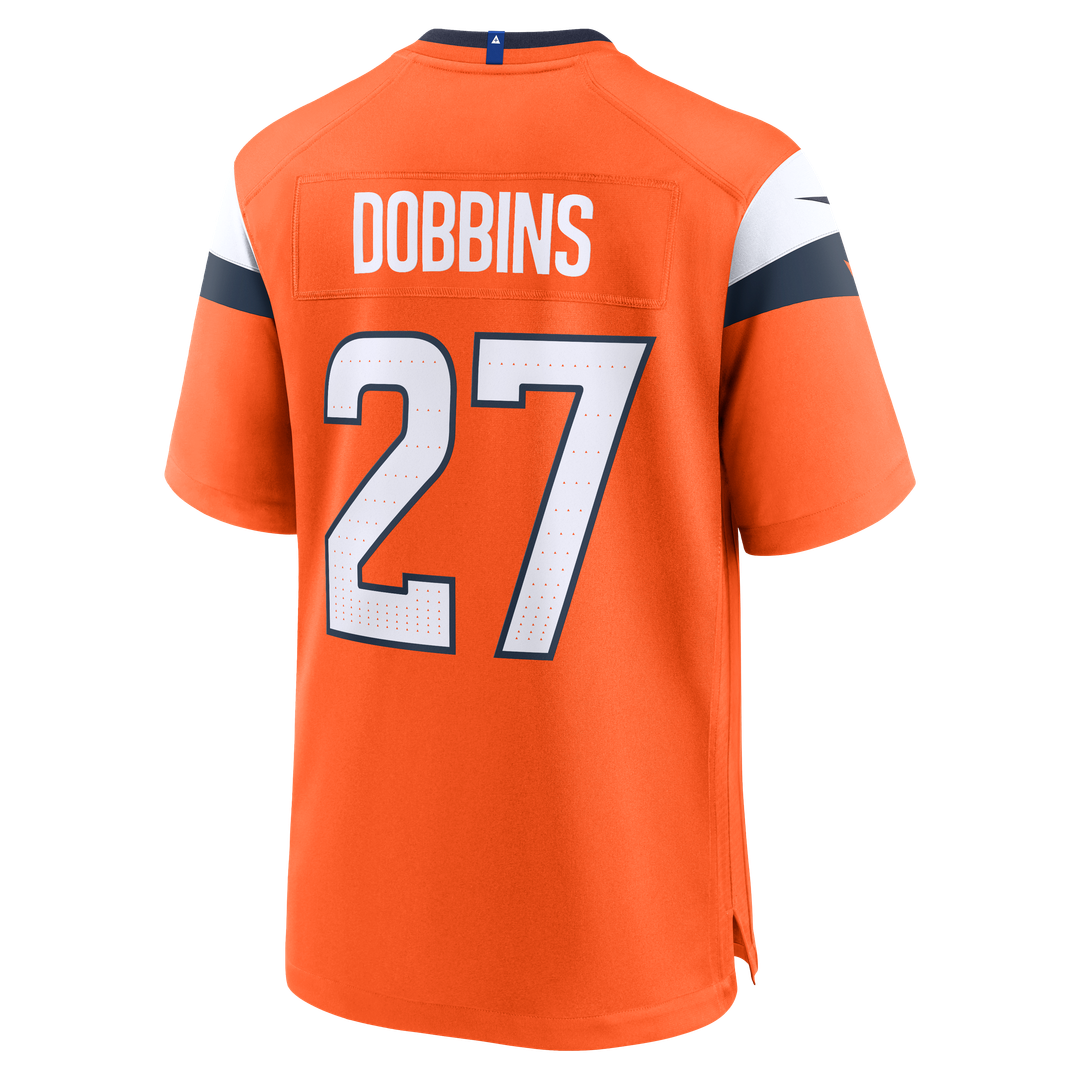J.K. Dobbins Denver Broncos Nike Team Game Jersey - Orange Official NFL Team Apparel Football Fan Gear
