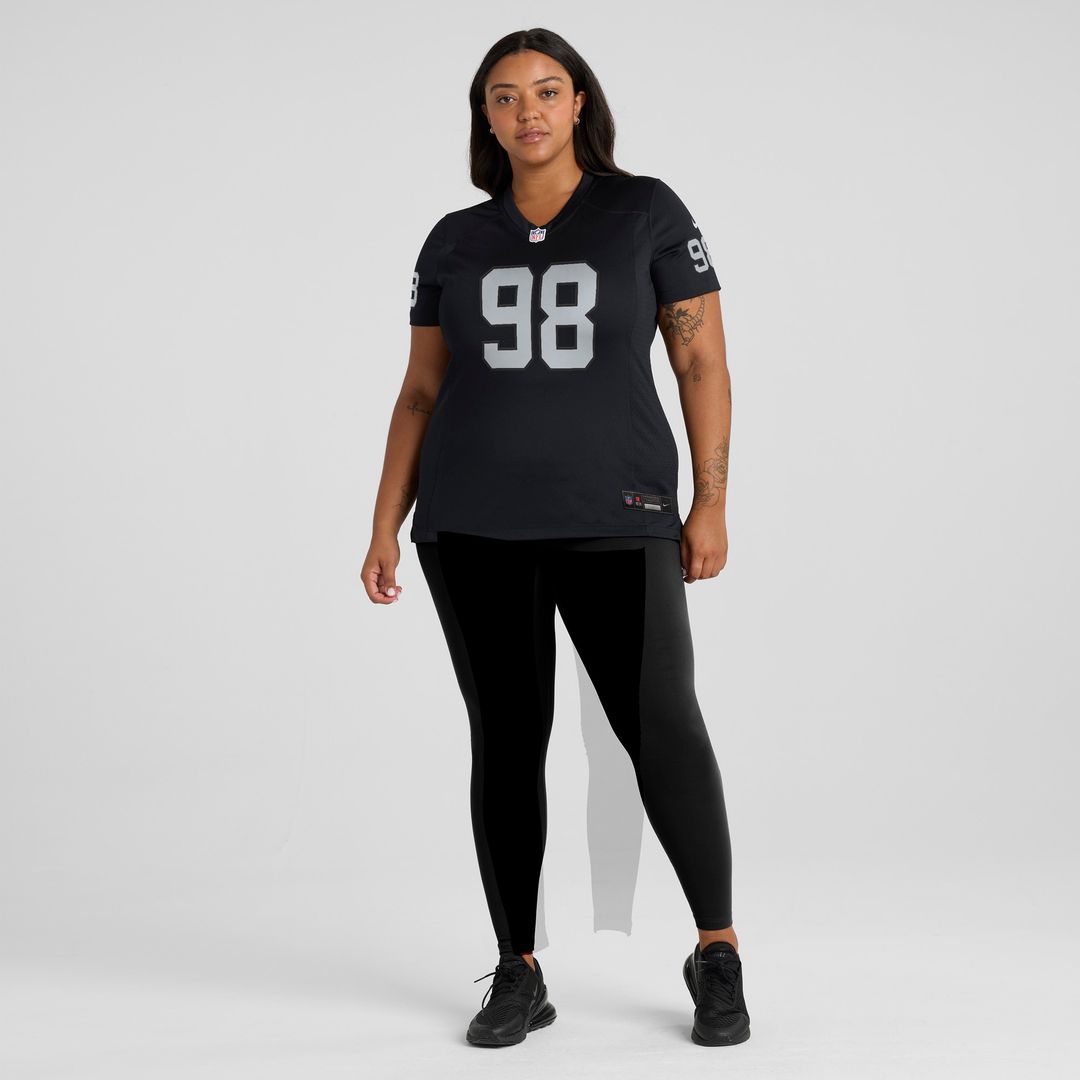Maxx Crosby Las Vegas Raiders Nike Women's Jersey - Black Official NFL Team Apparel Football Fan Gear